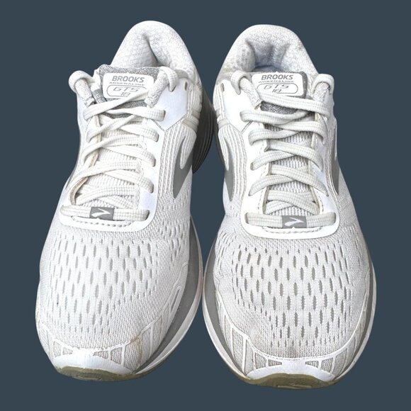 Brooks Adrenaline GTS 19 Shoes Womens 7 WIDE Running Sneakers Athletic White SEE - Picture 2 of 15